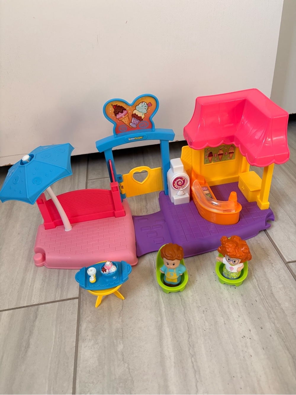 Fisher Price Little People Ice Cream Parlor Shop Playset